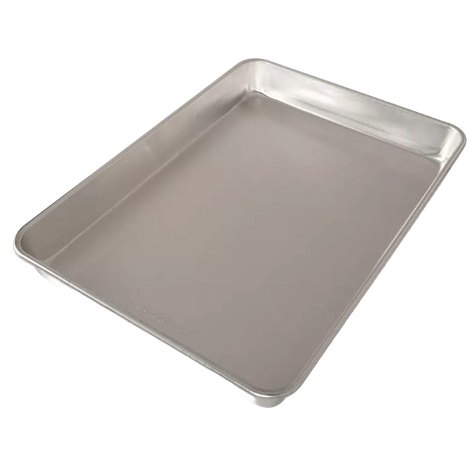 High-sided aluminum baking sheet pan with tall edges for larger capacity, ideal for baking cakes, bars, and casseroles, part of Kitchen & Food, Cookware, and USA Made collections.