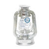 Compact galvanized metal lantern with weatherproof design, heat and shock resistant glass, ideal for camping, emergency supplies, farm, garden, and outdoor use.