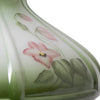 Hand-molded glass lamp shade in soft green with delicate violet floral design, handcrafted for use in Lamps & Lighting, Parts and Accessories, Lamp Shades, and Best Sellers collections.