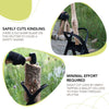 Kindling splitter with wide mouth design for safely cutting logs into kindling without sharp blades, requiring minimal effort by tapping a mallet, ideal for Farm, Garden & Tool and Wood Cutting and Hauling collections.