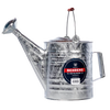 Small galvanized watering can made from heavy-gauge steel with seamless zinc finish and wooden handle, ideal for Farm, Garden & Tool, Garden Accessories, Best Sellers, and Promo Eligible collections.
