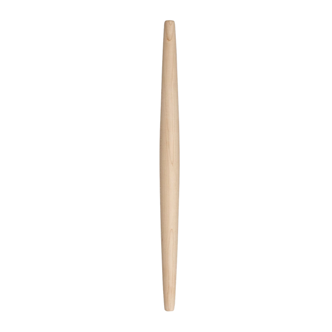 Slim handcrafted French-style hardwood rolling pin with a smooth, flawless finish for precise dough control, made in the USA, featured in Kitchen & Food, Cookware, Baking Supplies, and Best Sellers collections.