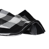 Handcrafted buffalo check tree skirt featuring a classic black and white pattern with soft cotton fabric, perfect for adding rustic charm to holiday decor in Home & Decor, Holiday Decor, Best Sellers, Promo Eligible collections.