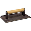 Cast iron rectangular press with a smooth hardwood handle, designed for flattening bacon and pressing steaks, featured in Kitchen & Food, Cookware, Cast Iron, and Best Sellers collections.