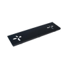 Slim, black portable base with decorative cutouts, crafted from durable steel in the USA, designed for household cleaning and utensil support, featured in Home & Decor collections.