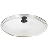 Round tempered glass lid with black knob handle, designed for cookware and cast iron pots and pans, part of Kitchen & Food and Best Sellers collections.