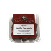 Handcrafted 7-ounce container of sugar-free vanilla caramels with buttery caramel and sugar-free chocolate, made in USA, featured in Kitchen & Food, Snacks and Sweets, and Candy collections.
