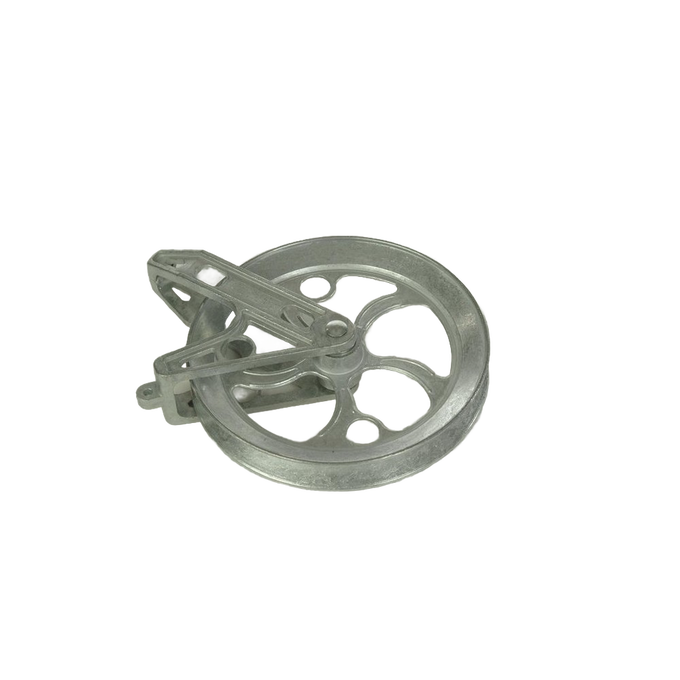 Rustproof zinc pulley with sturdy construction, designed for smooth clothesline operation, ideal for Home & Decor, Laundry Supplies, Clothesline Accessories, and Best Sellers collections.