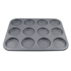 Durable carbon steel 12-cavity pan with non-stick surface for making perfectly shaped whoopie pies, featured in Kitchen & Food, Cookware, Baking Supplies, and Best Sellers collections.