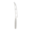 Lightweight stainless steel soft cheese knife with vented, forked blade designed for smooth slicing and serving of mozzarella, brie, and goat cheese in Kitchen & Food and Food Prep collections.