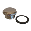 Handcrafted nickel-plated brass oil lamp filler plug with threaded design and accompanying gasket, part of Lamps & Lighting, Parts and Accessories, and Promo Eligible collections.