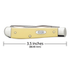 Compact pocket knife with a smooth brown synthetic handle, steel bolsters, and two blades, ideal for farm, garden, and tool use in USA Made, Traditional Pocket Knives collections.