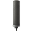 Single black cylindrical replacement water filter element with textured surface and threaded connection, designed for gravity-fed filtration in appliances and water treatment collections.