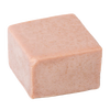 Square bar of handcrafted natural almond and oatmeal shaving soap, soothing and hypoallergenic, made in USA, ideal for Health & Wellness and Grooming collections.