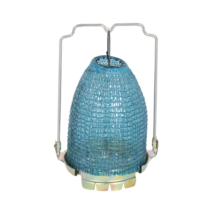 Blue fabric lamp mantle with wire frame for installing on Aladdin lamps, featured in Lamps & Lighting, Wicks and Mantles, Parts and Accessories, and Best Sellers collections.
