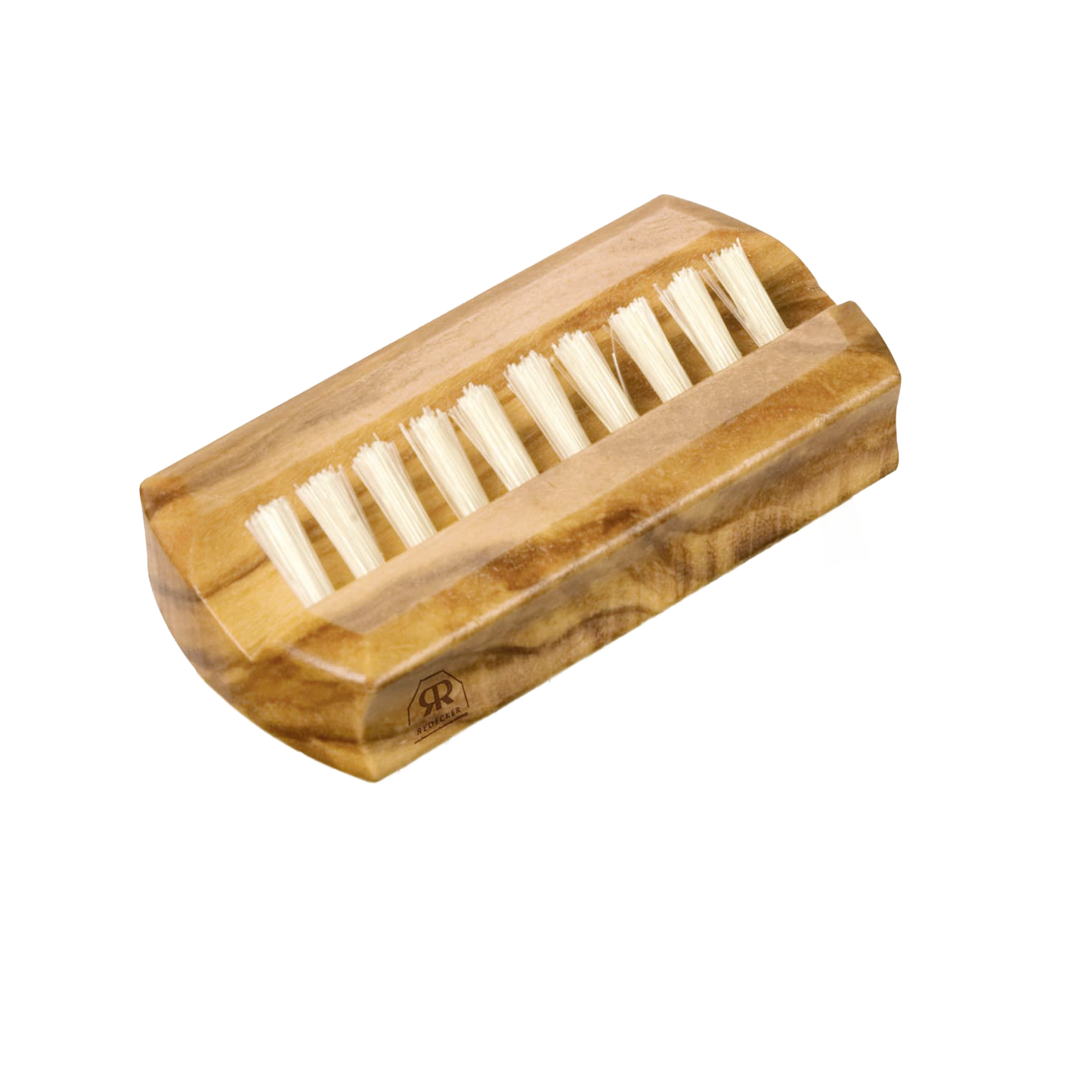 Compact beechwood nail cleaner with firm light bristles, handcrafted for effective nail hygiene on the go, featured in Health & Wellness, Grooming, and Best Sellers collections.