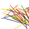 Handcrafted colorful wooden sticks arranged loosely for a traditional pick-up sticks game, perfect for family fun and included in Toys, Children's Toys, Games and Puzzles collections.