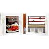 Unique sushi making kit featuring a recipe book, bamboo rolling mat, serving plate, chopsticks, and sauce dishes, designed for Kitchen & Food and Cookbooks collections.
