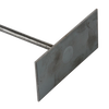 Metal soot scraper with a rectangular blade and long handle designed for cleaning wood stoves, part of Best Sellers and Hearth Accessories collections.