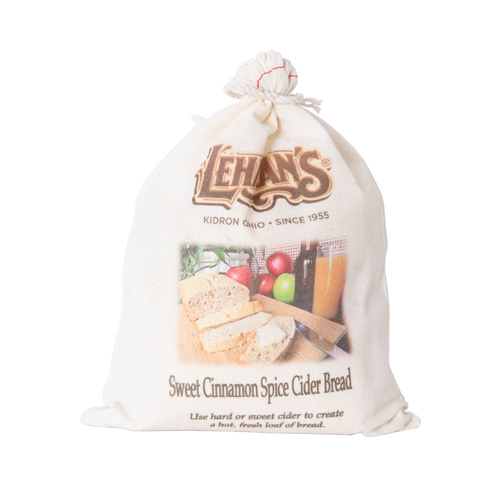 Soft cotton drawstring bag featuring handcrafted sweet cinnamon spice cider bread mix with rustic kitchen imagery, ideal for Kitchen & Food, Pantry, Dry Goods and Mixes, and Best Sellers collections.