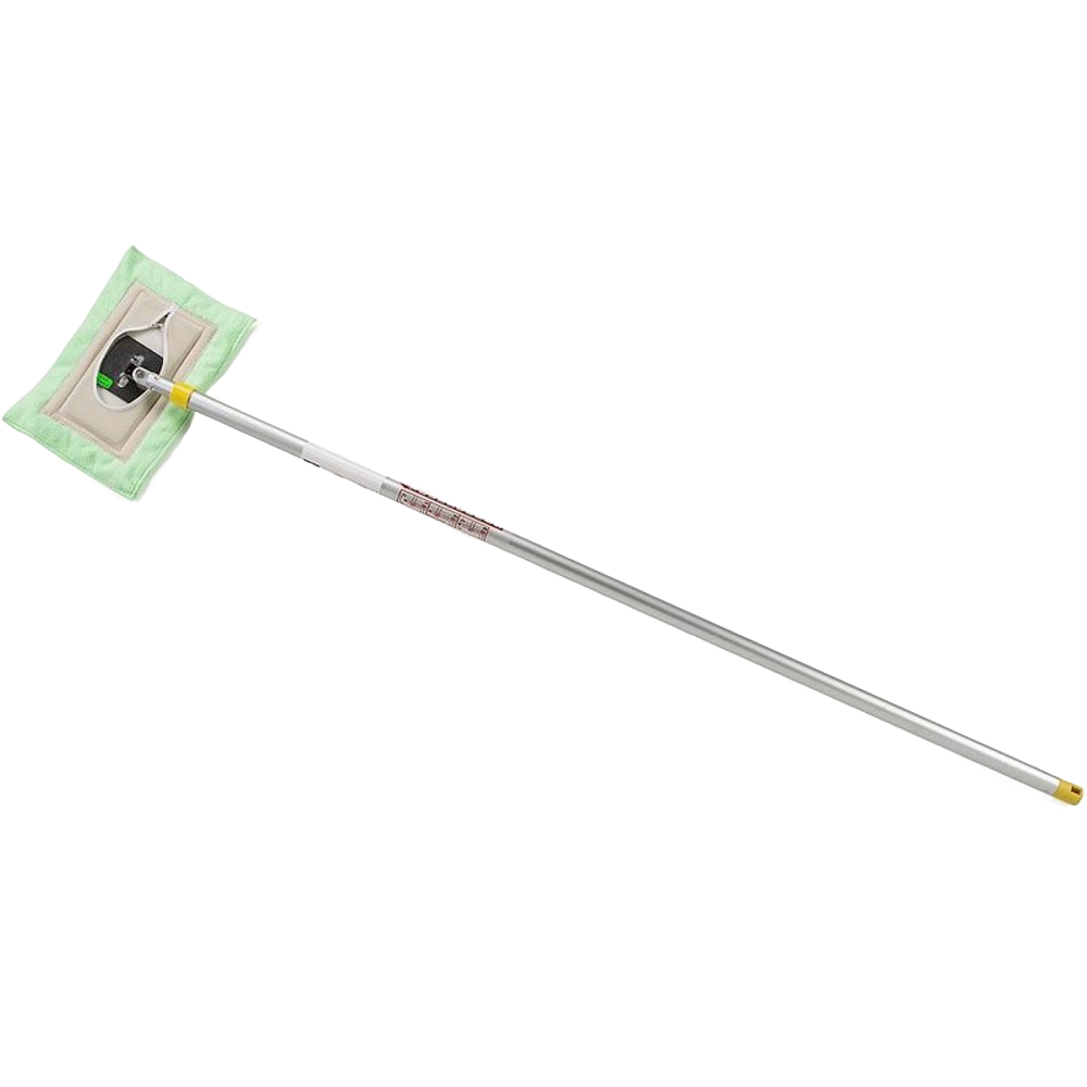 Handcrafted Amish-made wall mop with an extendable metal handle and washable flat mop head, designed for easy wall cleaning, part of household cleaning and USA made collections.