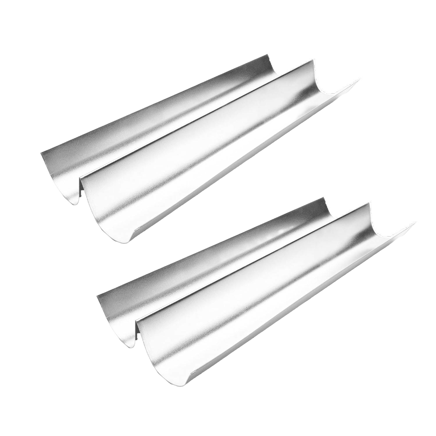 Set of two heavy gauge tinplate steel pans designed for baking crusty European-style breads, featured in Kitchen & Food, Cookware, Baking Supplies, and Bread Making collections.