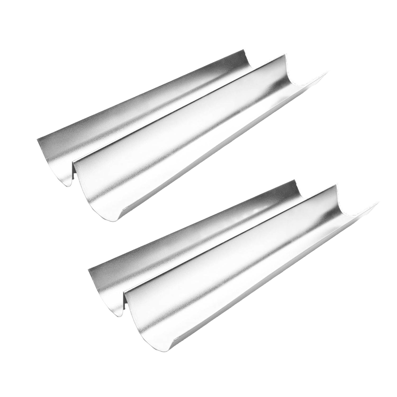 Set of two heavy gauge tinplate steel pans designed for baking crusty European-style breads, featured in Kitchen & Food, Cookware, Baking Supplies, and Bread Making collections.