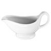 Sleek porcelain sauce boat with a comfortable handle and pouring spout, lightweight and non-absorbent, designed for Kitchen & Food, Storage and Serving, and Best Sellers collections.