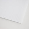 Close-up of a white Coroplast debris board made in USA, Amish handcrafted, designed to fit a 5-frame screen base for beekeeping supplies and hive monitoring.