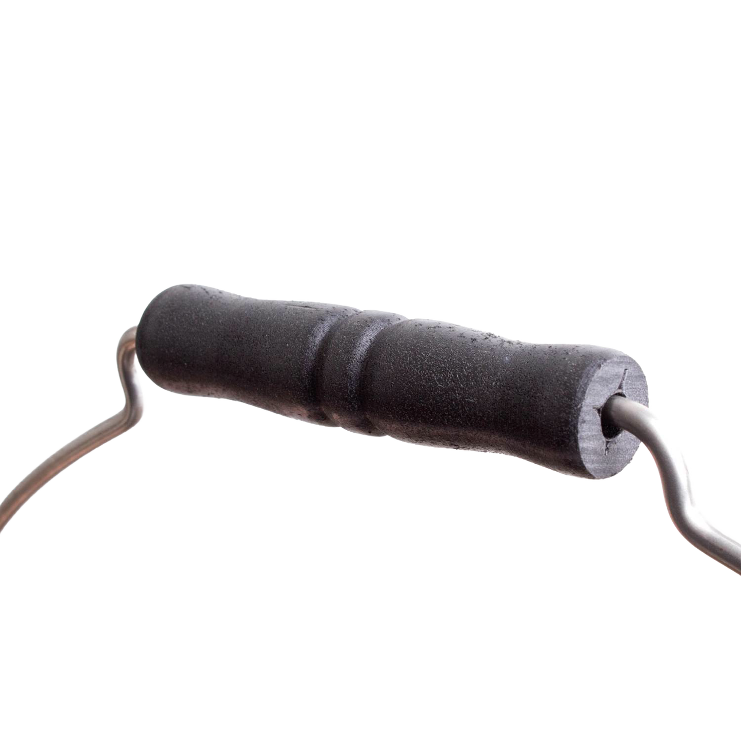 Close-up of a durable, textured black handle on a handcrafted Amish made ice cream freezer crank, designed for Kitchen & Food, Specialty Equipment, Making Ice Cream, and USA Made collections.