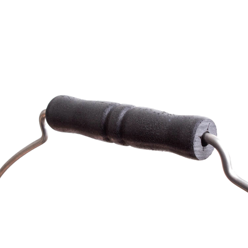 Close-up of a durable, textured black handle on a handcrafted Amish made ice cream freezer crank, designed for Kitchen & Food, Specialty Equipment, Making Ice Cream, and USA Made collections.