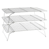 Sturdy handcrafted three-tier stackable and collapsible cooling rack made of metal wire, perfect for Kitchen & Food, Baking Supplies, Cookware, Kitchen Gadgets, and Best Sellers collections.
