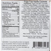 Nutrition label and ingredients list for sugar-free vanilla caramels made in USA, featuring sugar-free milk chocolate coating and caramel flavor, found in Kitchen & Food and Candy collections.