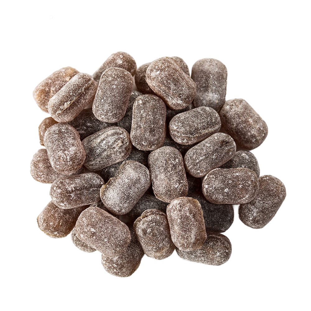 Close-up of a cluster of handcrafted, sugared horehound candies in the Claeys Candy Sampler Pack, made in USA and featured in Kitchen & Food, Candy, and Best Sellers collections.