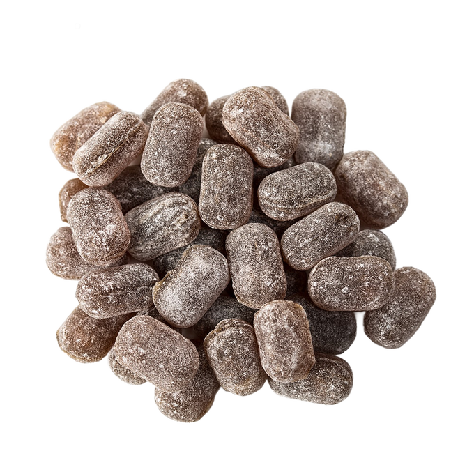 Close-up of a cluster of handcrafted, sugared horehound candies in the Claeys Candy Sampler Pack, made in USA and featured in Kitchen & Food, Candy, and Best Sellers collections.