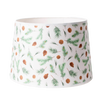 Traditional parchment lamp shade featuring a delicate pine bough and pinecone print, handcrafted to enhance warm lighting in lamps and lighting, parts and accessories collections.