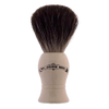 Shaving brush featuring soft, genuine animal hairs with a smooth, light-colored plastic handle, designed for rich lather and included in Health & Wellness and Grooming collections.