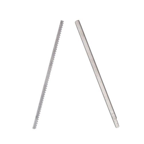 Pair of slender stainless steel rods, one with serrated edges and the other smooth, designed as replacement parts for kitchen jar opening tools in kitchen accessories collections.
