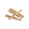 Handcrafted wooden clothespins with a smooth finish and one-piece natural tension design, durable for outdoor laundry use, featured in Home & Decor, Laundry Supplies, and Best Sellers collections.