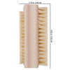Durable natural bristle nail brush with untreated beechwood handle, handcrafted in Poland, designed for effective nail and finger cleaning; ideal for Health & Wellness and Grooming collections.