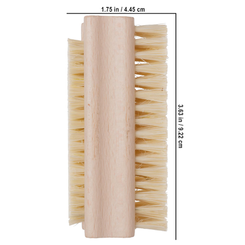 Durable natural bristle nail brush with untreated beechwood handle, handcrafted in Poland, designed for effective nail and finger cleaning; ideal for Health & Wellness and Grooming collections.