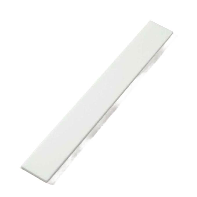 White rectangular sharpening stone designed for precision blade honing in kitchen, food prep, and sharpening tool collections.