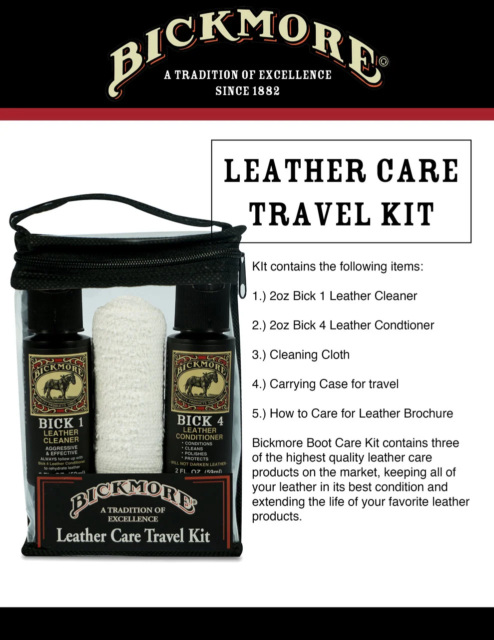 Bickmore Leather Care Travel Kit