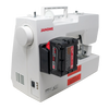 Compact white mechanical sewing machine powered by a Milwaukee battery pack, ideal for homesteading, sewing and quilting projects, featured in farm, garden & tool and best sellers collections.