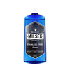 Blue bottle of stainless steel cleaner with black and white label indicating trusted USA-made formula, designed for home, household cleaning, and polish applications.