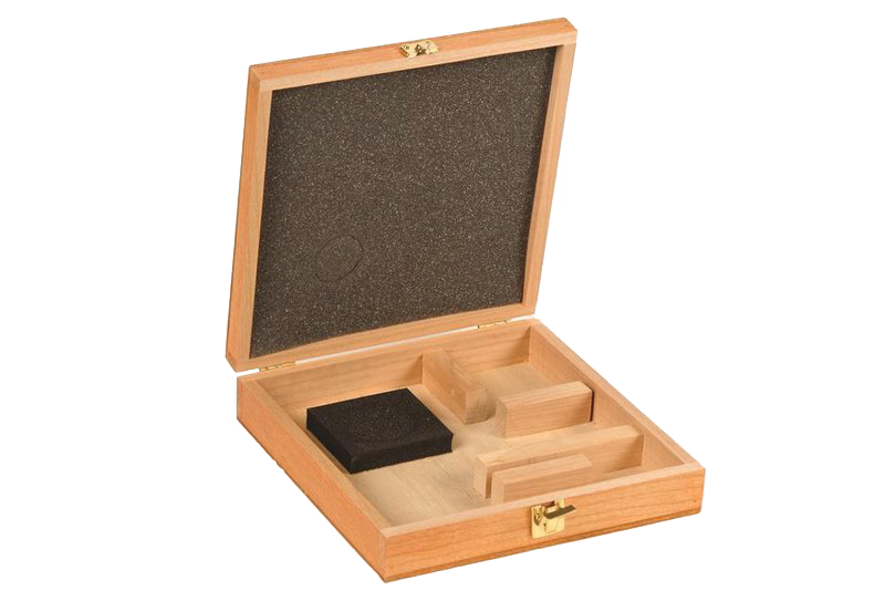 Handcrafted hardwood storage case made in USA with compartments for organizing grain mill parts, ideal for Kitchen & Food, Grain Mills, USA Made, Best Sellers, and Bread Making Supplies collections.