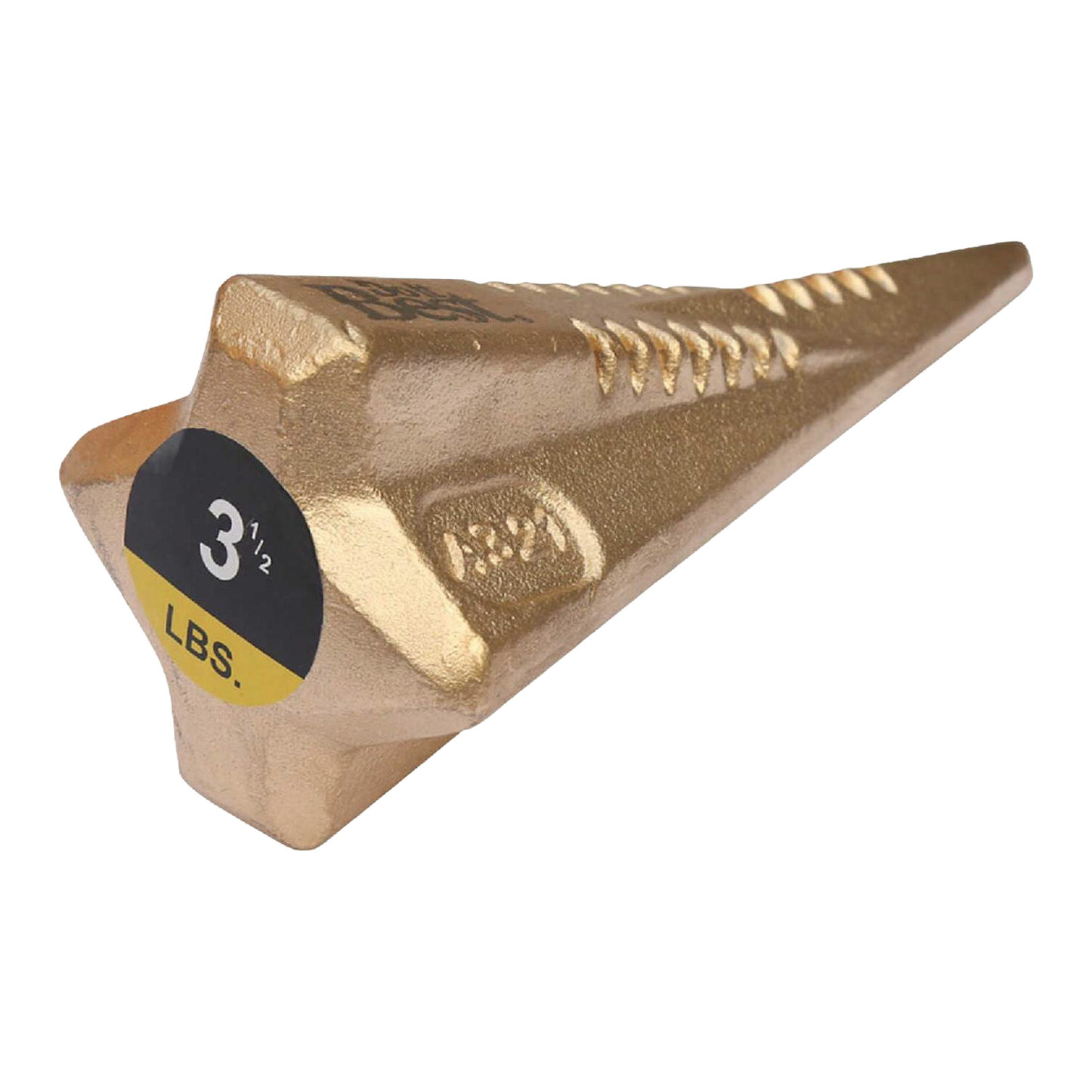 Lightweight 3.5 lb wood splitting wedge with a unique four-sided diamond shape and pointed end for easy splitting, featured in Farm, Garden & Tool and Axes collections.