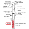 Detailed black and white technical diagram of a handcrafted stainless steel deep well pump head, highlighting internal components and assembly, from USA Made water pumps collection.