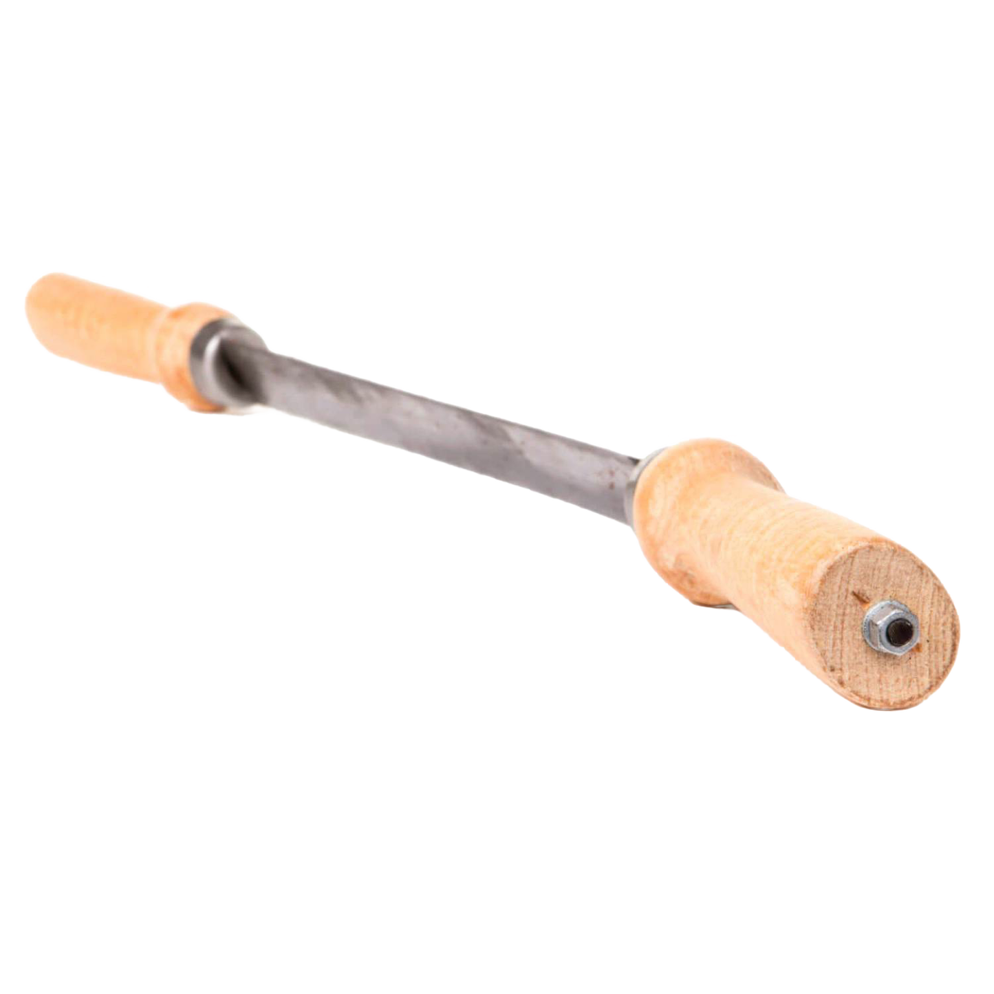 Handcrafted curved draw knife with wooden handles and high-quality steel blade, designed for woodworking, carving, and shaping logs in Farm, Garden & Tool and Carving Knives collections.