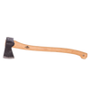 Handforged steel axe head with smooth wooden handle featuring logo stamp, designed for cutting spruce and pine, ideal for Farm, Garden & Tool, Knives & Axes, Axes, Wood Cutting and Hauling collections.